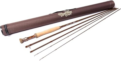 Moonshine Co. Fly Fishing Rod w/ Case & Extra Tip, Slow-Medium-Fast Action, Carbon Fibre (3wt 7'6)