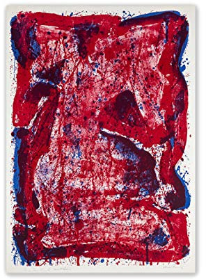Sam Francis Farbige abstrakte Leinwand, Wandkunst, Bilder, berühmte Gemälde, Druck auf Leinwand, Moderna, 1960er-Reproduktionen, Drucke für Wohnzimmer-Dekor, 70 x 100 cm, rahmenlos