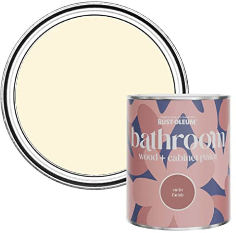Rust-Oleum Peinture Blanche Résistante à l'humidité pour Meubles de Salle de Bains, Finition Satinée - Crème Fouettée 750ml