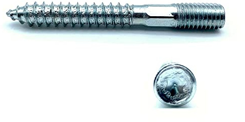 DOJA Barcelona | Stockschrauben | 50 Schrauben, M10 x 80, Stahl verzinkt | Doppelgewindeschraube | Schraubverbindung für Holzschrauben, Möbelbeine, Metallbügel, Holzbrett, Holzplatte