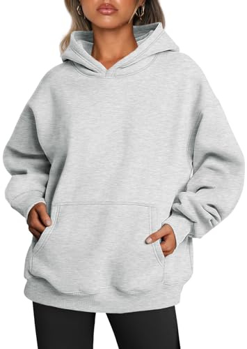 Trendy Queen Womens Hoodies Oversized Sweatshirt Grey S