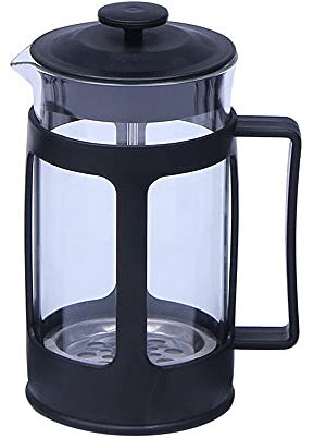 Cafetière à Piston en Verre résistant à la Chaleur Filtres isolés à Double paroi Cafetière à Piston Facile à Nettoyer et à Utiliser (Couleur : Noir, Taille : 800 ML) (Noir 600 ML)