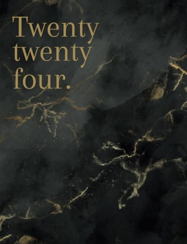 Twenty twenty four. Ultimativer Studienplaner 2024: Stunden- Wochen- und Semesterplaner für Universität und College - Zielsetzung, Organisation und ... Organizer, Journal, Planner (schwarz-gold)