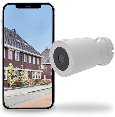 CALEX Smart Security Sicherheitskamera, WLAN Spotlight-Kamera, 2K, mit Nachtsicht & Bewegungserkennung, für Außenbereich