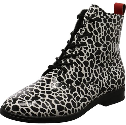 Rieker Damen Schnürstiefel in Weiss-Kombi