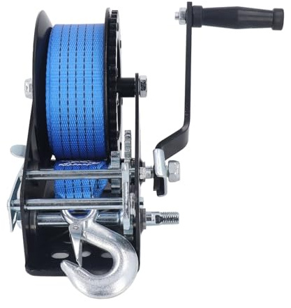 2 Way Ratchet Anti Slip Handle Hand Winch, Trailer Winch Hand Winch Alloy Steel Strong Traction Boat Winch Hand Crank Winch with 10m Cable Manual Winches 3200lbs Small Hand Winch
