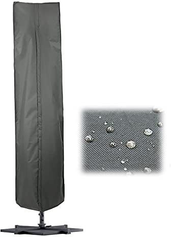Waterproof and UV Resistant Outdoor Roman Umbrella Dust Cover in Grey - Curved Cantilever and Straight Rod Umbrella Cover