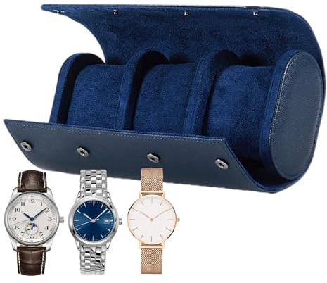 Estuche de viaje para reloj, estuche de viaje compacto para reloj, organizador de rollo de reloj, elegante estuche de exhibición de reloj, estuche de reloj