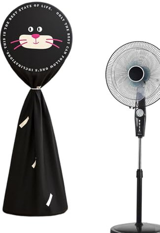 Housse de protection contre la poussière pour ventilateurs - Motif chat mignon - Housse de protection pour ventilateurs sur pied - Lavable - Pour ventilateurs sur pied et ventilateurs de table