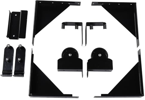 Glattes Schiebetor-Set, Robustes, Nicht Durchhängendes Scheunentor-Hardware-Set, für Holzzäune, Einfahrtstore, Schuppentüren, Corral-Tore, Holzfenster, Einfache Installation