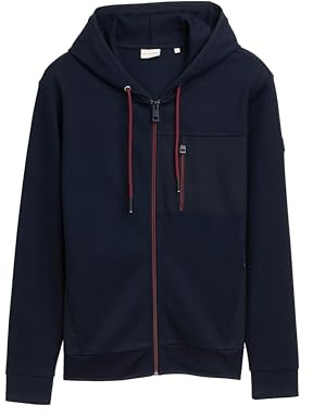 Tom Tailor Herren 1047831 Hoodie Sweatjacke mit Brusttasche (1er Pack)