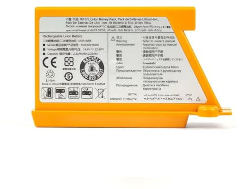 Batería de Repuesto Li-Ion 3000mAh, 14,4V, Compatible con Robot Aspirador LG VR6260LVM VR6540LV R76CIM VR5940L VR6540VL