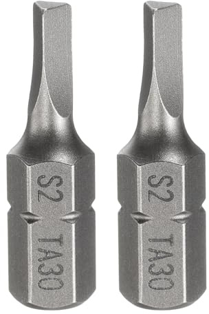 sourcing map 2pcs Magnetico Triangolo Cacciavite Bit TA30 1/4 Hex Shank 1 (25mm) Lungo Magnetico S2 Acciaio Industriale Grado Cacciavite Bit Triangolare Testa Trapano Elettrico Punte