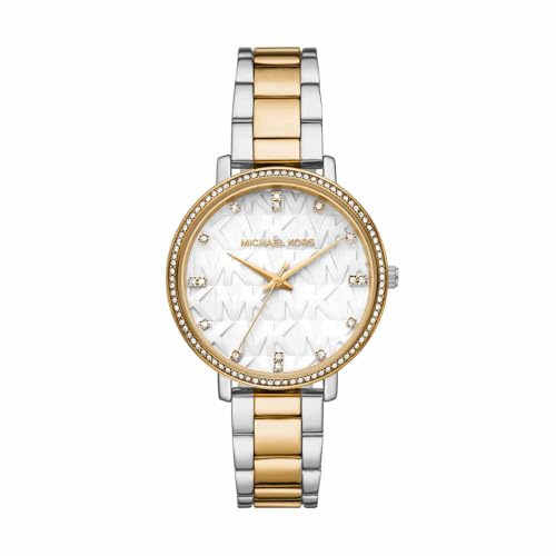 Michael Kors Damen Pyper Uhr, Quarzwerk mit DREI Zeigern, mit Edelstahl- oder Legierungsarmband