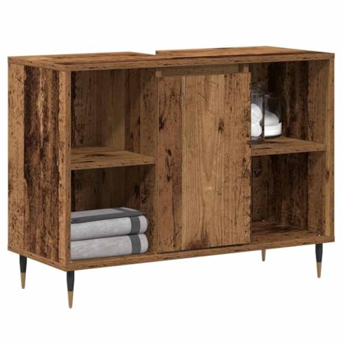 vidaXL Badezimmerschrank Altholz 80 x 33 x 60 cm Holzwerkstoff