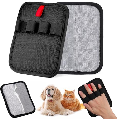 VICDUEKG Tierhaarentferner Handschuh, 2 Stück Wiederverwendbare Elektrostatischer Fellmagnet Handschuhe, Katzen Fellpflege Handschuhe Haarentfernungshandschu Für Kleidung, Autositz, Sofas