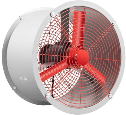 18in Explosion-prevention Exhaust Fan, 250W Explosions Proof Fan, 1450rpm Low Noise Explosion-proof Axial Exhaust Fan, 2880m³/h Air Volume, Spray Booth Paint Fumes Exhaust Fans for Factory Warehouse