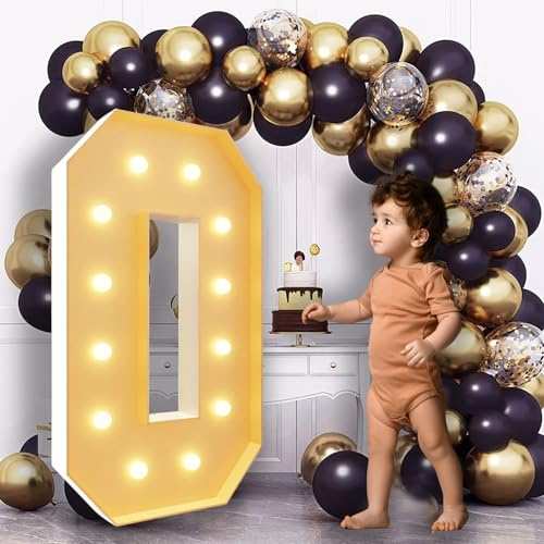 Lettres de chapiteau de 0,7 m de haut - Grandes lettres lumineuses - Décorations de fête prénatale - Mariage - Fiançailles - Décorations de fête - Toile de fond en carton O