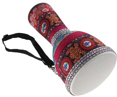 Mikinona Djembe Trommel Leichtes PVC Handtrommel Musikinstrument für Anfänger mit Buntem Design und Strapazierfähigem Korpus Kreativität und Koordination