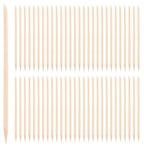 TOVINANNA Lot de 100 Outil Multifonction Facile à Utiliser Bâtonnets en Bois pour Repousser Cuticules pour Manucure et Pédicure et Routine Beauté Professionnelle