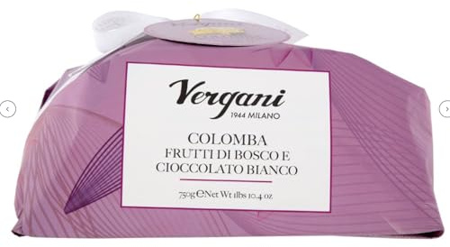 Colomba Artigianale ad Impasto Naturale -Vergani- Frutti di Bosco & Cioccolato Bianco 750 Grammi