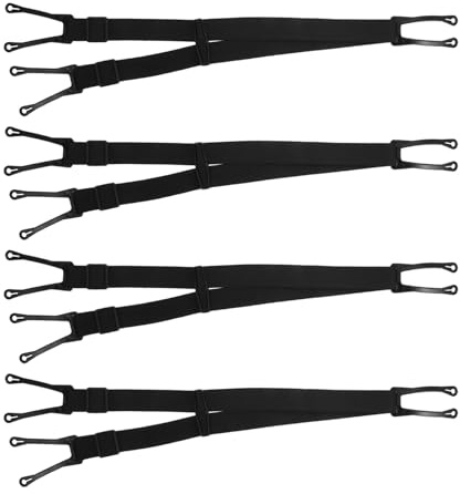PACKOVE Tirantes de Hockey Ajustables para Pantalones Talla L, Cinturón Antideslizante Elástico, Equipo de Protección para Hockey sobre Hielo Adulto, 4 Unidades para Patinaje