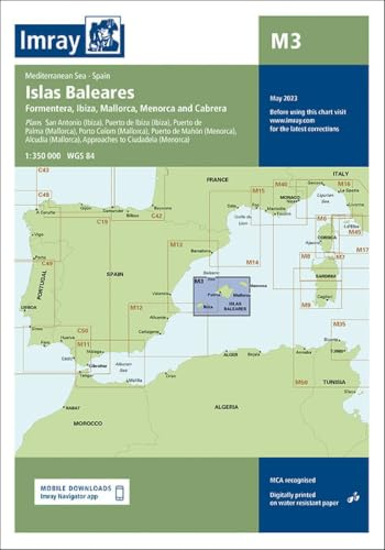 M3 Islas Baleares, Imray Chart: Formentera, Ibiza, Mallorca, Menorca, 1:350.000 (M Series)