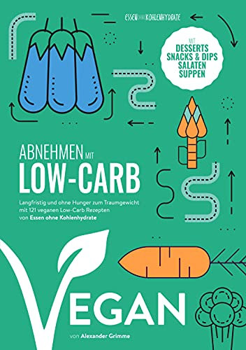 Veganes Low-Carb Kochbuch (121 nach Kalorien sortierte Rezepte inkl. Frühstück, Desserts, Snacks & Dips, Salaten und Suppen)