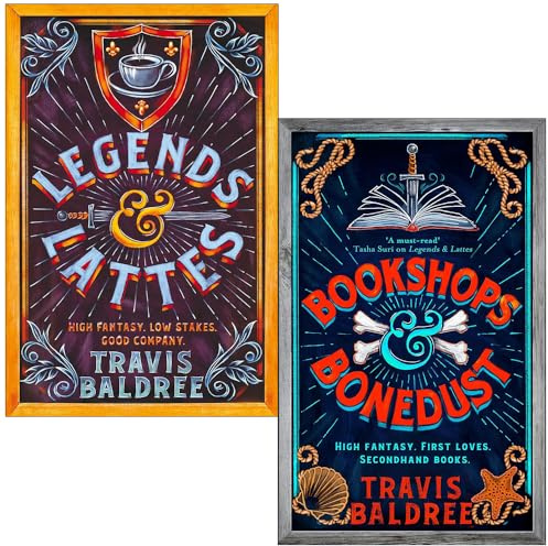 Travis Baldree Legends & Lattes Series 2 Books Collection Set (Legends & Lattes, [Hardcover] Bookshops & Bonedust)