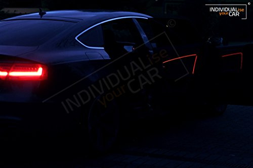 INDIVIDUALise your CAR EL Ambiente Lichtleiste Ambientebeleuchtung für A5 8T Sportback- Türen (Rot)