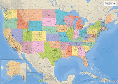 empireposter Landkarten - Giant Poster - Map of the USA