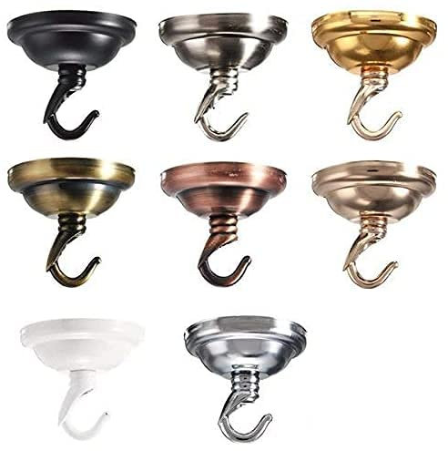 GIVBRO Rosone da soffitto vintage supporto piastra gancio per lampada lampadario montaggio luce (colore casuale) 2 pezzi