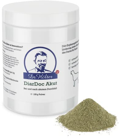 DiarDoc Akut von Dr. Hölter für Hunde bei akutem Durchfall und Verdauungsstörungen (125g Pulver)