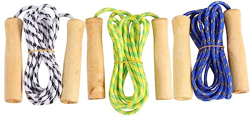 TOYANDONA 5stücke Springseil Mit Holzgriff Leichtes Fitness-seil Für Sport Und Übungen Für Zuhause Und Draußen Zufälligen Farben Für Anfänger