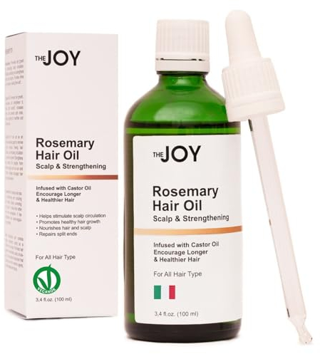 Huile de Romarin pour Cheveux | Croissance & Renforcement | Enrichie en Ricin, Jojoba, Lavande | VeganOK & 100% Naturelle | Sérum Relaxant, 100 ml