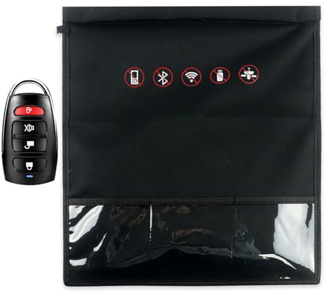 Faraday Tasche für Autoschlüssel, RFID-Signalblockiertasche, Signalblockiertasche, Anti-Spionage-Signalabschirmung, Tasche für Autoschlüssel, Schlüsselanhänger, Kreditkarten, Handy