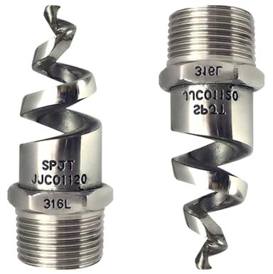 Spiralsprüher aus Edelstahl, Zerstäubungsdüsen, geeignet für Staubentfernung, Schrubben, Kühlen, Gasentschwefelung und Brandschutz FN015 (3/4 Zoll - DN20-2 Stück)