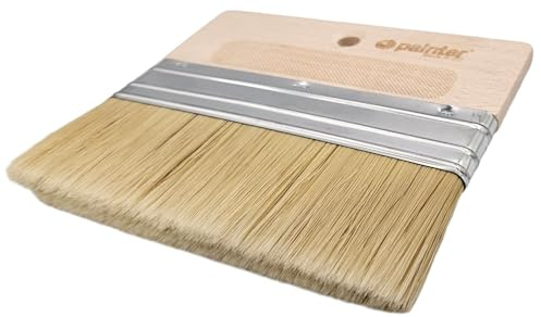 MiG-met - Flachpinsel - SPALTER PRO Malpinsel - Malerpinsel zum Streichen und Auftragen von Dekorputz - Breiter Pinsel mit Holzstiel - Universal für viele Farben, Lacke - Breite 150mm