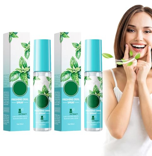 Spray D'haleine Buccale, 2pc 20ml Spray Rafraîchissant pour l'Haleine, Vaporisateur D'Halitose D'Odeur Orale, Souffle Frais, Petit Portatif