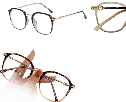 Générique Carrées Mode Lunettes De Lecture Femme,Lunettes pour Lire Lunettes De Vue D'ordinateur Anti Lumiere Bleue, Charnières Ressort Yeux Fatigués(Brun,2.5)