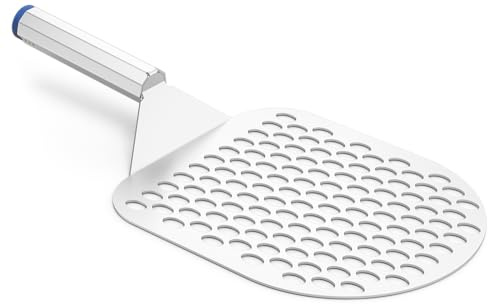 Lioninox Pelle perforée pour Pizza poignée Courte en INOX 375x182x255 mm
