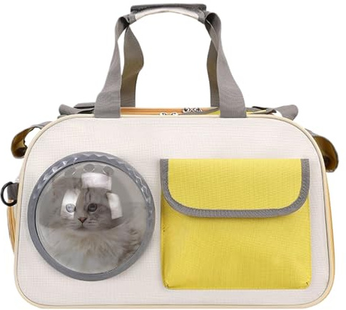 Transporttasche für Katzen | Tasche für Kätzchen, Fenster, Blase – Atmungsaktiver Katzen-Transporter für Flugzeug, Outdoor, Camping, Motorrad, Reisen, Schule, Auto, Krankenhaus, Abenteuer