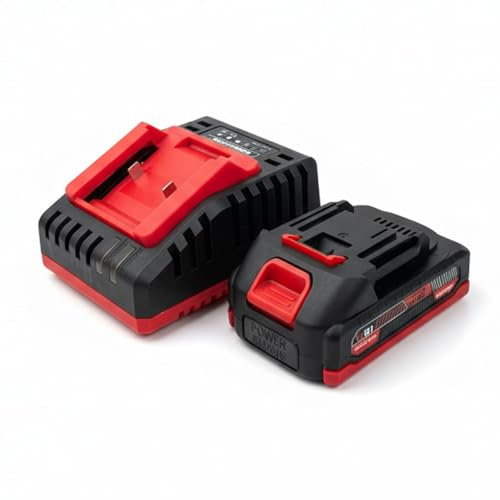 K2 STORE Caricabatterie Rapido con Batterie 21V 2.0aH al Litio – Ricarica Veloce per Utensili da Giardino e Potatura, Alta Potenza e Lunga Durata