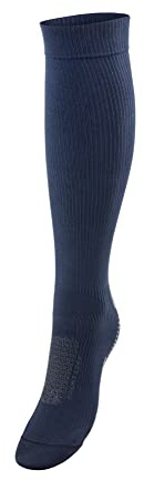 FLOKY calze RE-CHARGE. Calzettoni biomeccanici per recupero post allenamento o gara. Calza compressiva ad azione mirata. Migliora flusso sanguigno. Riduce i tempi di recupero post workout. Blu. M-L