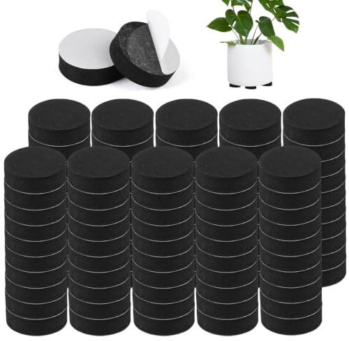 Rairsky 100 Stück Unsichtbarer Blumentopf Füße für Drainage, Schutz, 3x10mm | Selbstklebende Topf Klebefüsse, Unsichtbare Blumentopf Füße, Garden Unsichtbare Topffüße, Blumentopffüße Outdoor