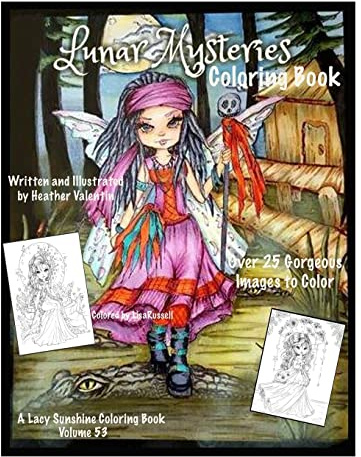 Lunar Mysteries Coloring Book: Lacy Sunshine Coloring Book Fairies, Moon Goddesses, Surreal, Fantasy and More: 53