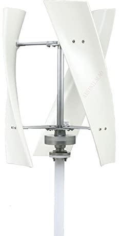10000W Vertical Aerogenerador Gnerator 3 Cuchillas, 12V 24V 48V 220V DC Aerogenerador con Controlador De Viento para Jardines Al Aire Libre Blanco,48v