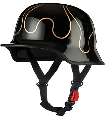 Demi Casque De Moto, Casque Jet Rétro, Casque Bol Moto Homologué ECE, Casques Vintage à Face Ouverte, avec Doublure Intérieure Amovible, pour Vélos Motos Scooter