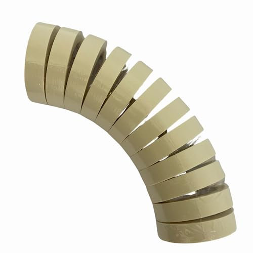 KOUSEL Cinta de carrocero para pintar y enmascarar Cinta pintor excelente adhesion sin residuos (PACK 12 rollos) 24mm x 45metros Masking Tape