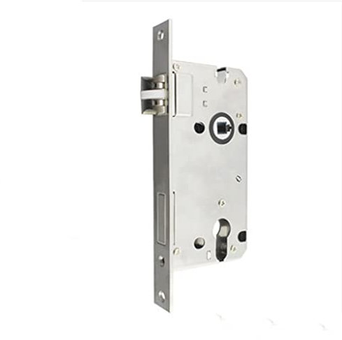 INOKAI Serrure à Encastrer,Serrure à Larder Muet, Corps de Serrure à roulement, Longueur 190, Ressort Lourd, Porte intérieure en Bois, Accessoires de Serrure, Serrure Fendue